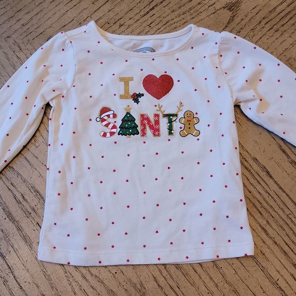 2T girls I love Santa top ❤